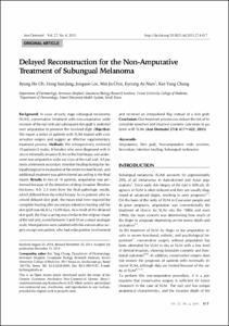 Delayed Reconstruction for the Non-Amputative Treatment of Subungual Melanoma