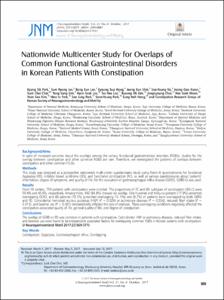 Nationwide Multicenter Study for Overlaps of Common Functional Gastrointestinal Disorders in Korean Patients With Constipation