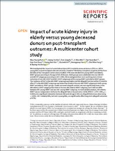 Impact of acute kidney injury in elderly versus young deceased donors on post-transplant outcomes: A multicenter cohort study