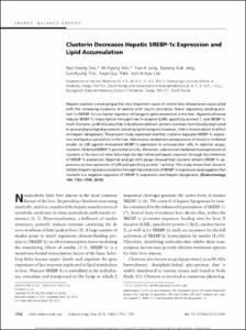 Clusterin Decreases Hepatic SREBP-1c Expression and
Lipid Accumulation