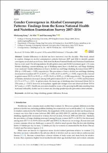 Gender Convergence in Alcohol Consumption Patterns: Findings from the Korea National Health and Nutrition Examination Survey 2007-2016