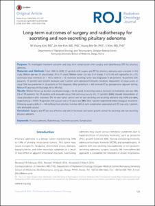 Long-term outcomes of surgery and radiotherapy for secreting and non-secreting pituitary adenoma