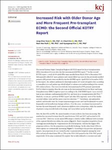 Increased Risk with Older Donor Age and More Frequent Pre-transplant ECMO: the Second Official KOTRY Report