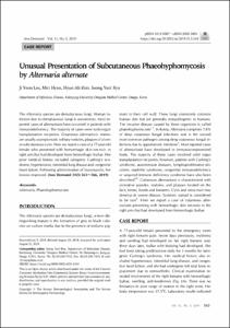 Unusual Presentation of Subcutaneous Phaeohyphomycosis by Alternaria alternate