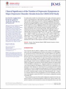 Clinical Significance of the Number of Depressive Symptoms in Major Depressive Disorder: Results from the CRESCEND Study