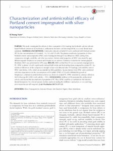 Characterization and antimicrobial efficacy of Portland cement impregnated with silver nanoparticles