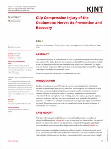 Clip Compression Injury of the Oculomotor Nerve: Its Prevention and Recovery