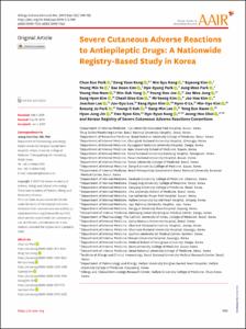 Severe Cutaneous Adverse Reactions to Antiepileptic Drugs: A Nationwide Registry-Based Study in Korea