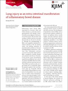 Lung injury as an extra-intestinal manifestation of inflammatory bowel disease