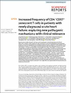 Increased Frequency of CD4 + CD57 + Senescent T Cells in Patients With Newly Diagnosed Acute Heart Failure: Exploring New Pathogenic Mechanisms With Clinical Relevance