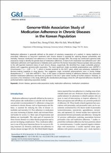 Genome-Wide Association Study of
Medication Adherence in Chronic Diseases
in the Korean Population