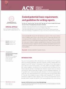 Evoked potential : basic requirements and guidelines for writing reports