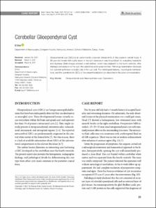 Cerebellar Glioependymal Cyst