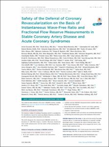 Safety of the Deferral of Coronary Revascularization on the Basis of Instantaneous Wave-Free Ratio and Fractional Flow Reserve Measurements in Stable Coronary Artery Disease and Acute Coronary Syndromes