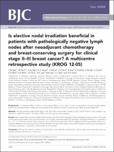 Is elective nodal irradiation beneficial in patients with pathologically negative lymph nodes after neoadjuvant chemotherapy and breast-conserving surgery for clinical stage II–III breast cancer? A multicentre retrospective study (KROG 12-05)