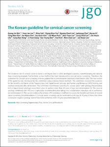 The Korean guideline for cervical cancer screening.