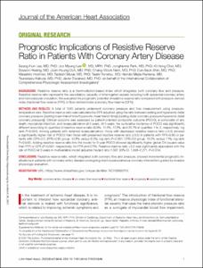 Prognostic Implications of Resistive Reserve Ratio in Patients With Coronary Artery Disease