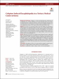 Cefepime-Induced Encephalopathy in a Tertiary Medical Center in Korea