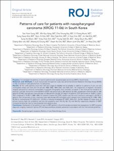 Patterns of care for patients with nasopharyngeal carcinoma (KROG 11-06) in South Korea