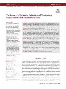 The Impacts of Influenza Infection and Vaccination on Exacerbation of Myasthenia Gravis