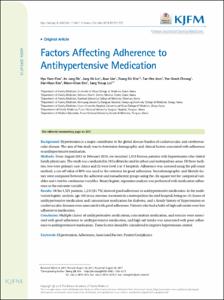 Factors Affecting Adherence to Antihypertensive Medication