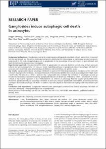 Gangliosides induce autophagic cell death in astrocytes