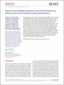 Impact of the Metabolic Syndrome on the Clinical Outcome of Patients with Acute ST-Elevation Myocardial Infarction