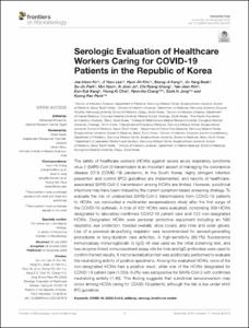 Serologic Evaluation of Healthcare Workers Caring for COVID-19 Patients in the Republic of Korea