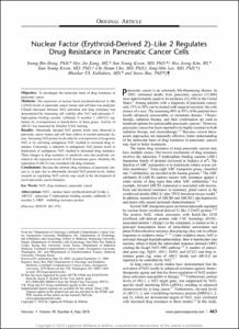 Nuclear factor (erythroid-derived 2)-like 2 regulates drug resistance in pancreatic cancer cells