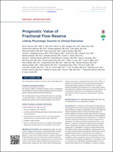 Prognostic Value of Fractional Flow Reserve   : Linking Physiologic Severity to Clinical Outcomes