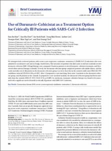 Use of Darunavir-Cobicistat as a Treatment Option for Critically Ill Patients with SARS-CoV-2 Infection