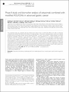 Phase II study and biomarker analysis of cetuximab combined with modified FOLFOX6 in advanced gastric cancer