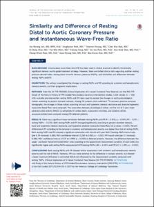 Similarity and Difference of Resting Distal to Aortic Coronary Pressure and Instantaneous Wave-Free Ratio