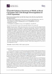 Volasertib Enhances Sensitivity to TRAIL in Renal Carcinoma Caki Cells through Downregulation of c-FLIP Expression