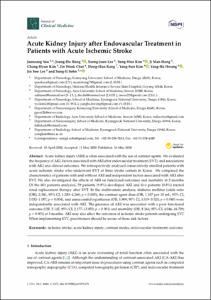 Acute Kidney Injury after Endovascular Treatment in Patients with Acute Ischemic Stroke