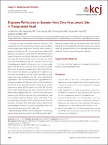 Bioptome Perforation at Superior Vena Cava Anastomosis Site in Transplanted Heart