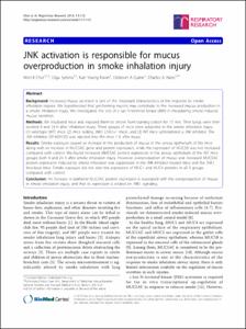 JNK activation is responsible for mucus overproduction in smoke inhalation injury
