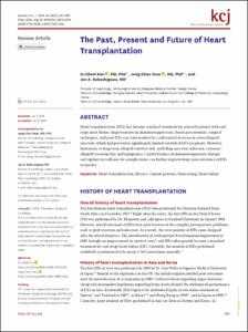 The Past, Present and Future of Heart Transplantation