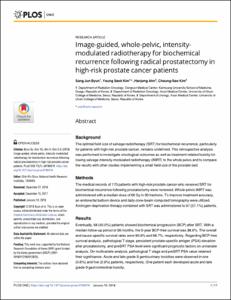 Image-guided, whole-pelvic, intensity-modulated radiotherapy for biochemical recurrence following radical prostatectomy in high-risk prostate cancer patients