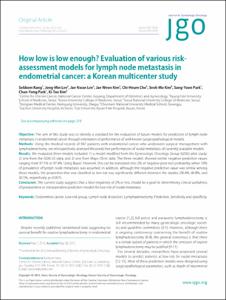 How low is low enough? Evaluation of various risk assessment models for lymph node metastasis in endometrial cancer: a Korean multicenter study