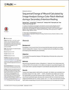Sequential Change ofWound Calculated by Image Analysis Using a Color Patch Method during a Secondary Intention Healing