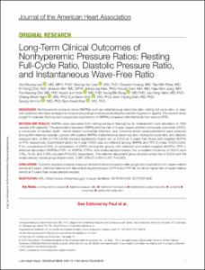 Long-Term Clinical Outcomes of Nonhyperemic Pressure Ratios: Resting Full-Cycle Ratio, Diastolic Pressure Ratio, and Instantaneous Wave-Free Ratio
