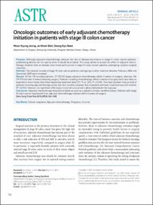 Oncologic outcomes of early adjuvant chemotherapy initiation in patients with stage III colon cancer