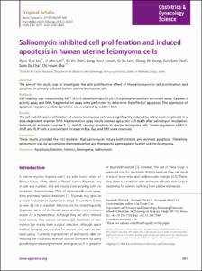 Salinomycin inhibited cell proliferation and induced apoptosis in human uterine leiomyoma cells