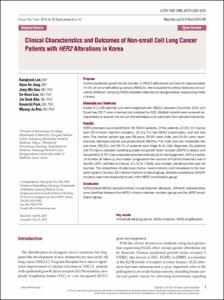 Clinical Characteristics and Outcomes of Non-small Cell Lung Cancer Patients With HER2 Alterations in Korea