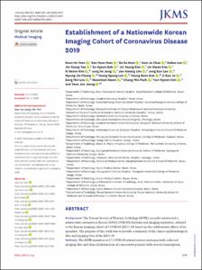 Establishment of a Nationwide Korean Imaging Cohort of Coronavirus Disease 2019