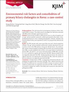 Environmental risk factors and comorbidities of primary biliary cholangitis in Korea: a case-control study
