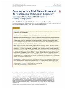 Coronary Artery Axial Plaque Stress and its Relationship With Lesion Geometry: Application of Computational Fluid Dynamics to Coronary CT Angiography