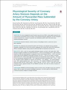 Physiological Severity of Coronary Artery Stenosis Depends on the Amount of Myocardial Mass Subtended by the Coronary Artery