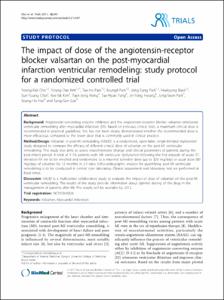 The impact of dose of the angiotensin-receptor blocker valsartan on the post-myocardial
infarction ventricular remodeling: study protocol for a randomized controlled trial